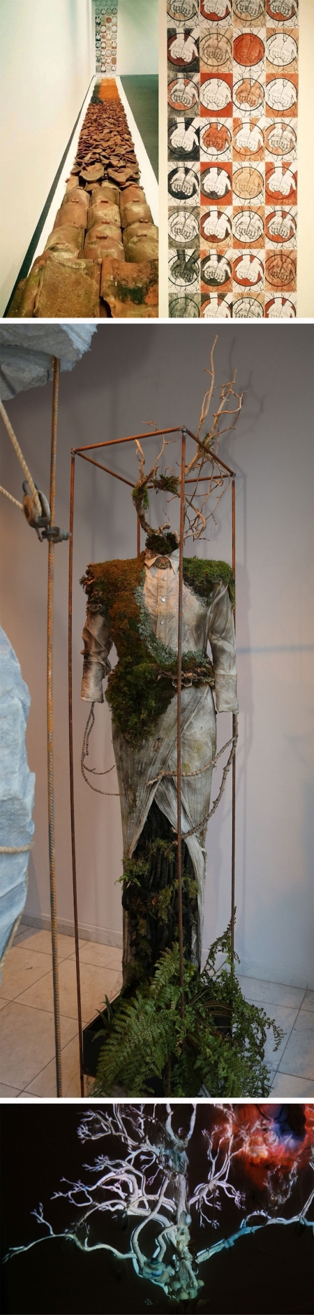 (boven) Dorieke Scheurs, Waste of Colour / Colour of Waste (exploring boundaries), 2017 (midden) Totem van Bobby Bo Stips (onder) Mara Buur, Don’t Hurt Yourself, 2017