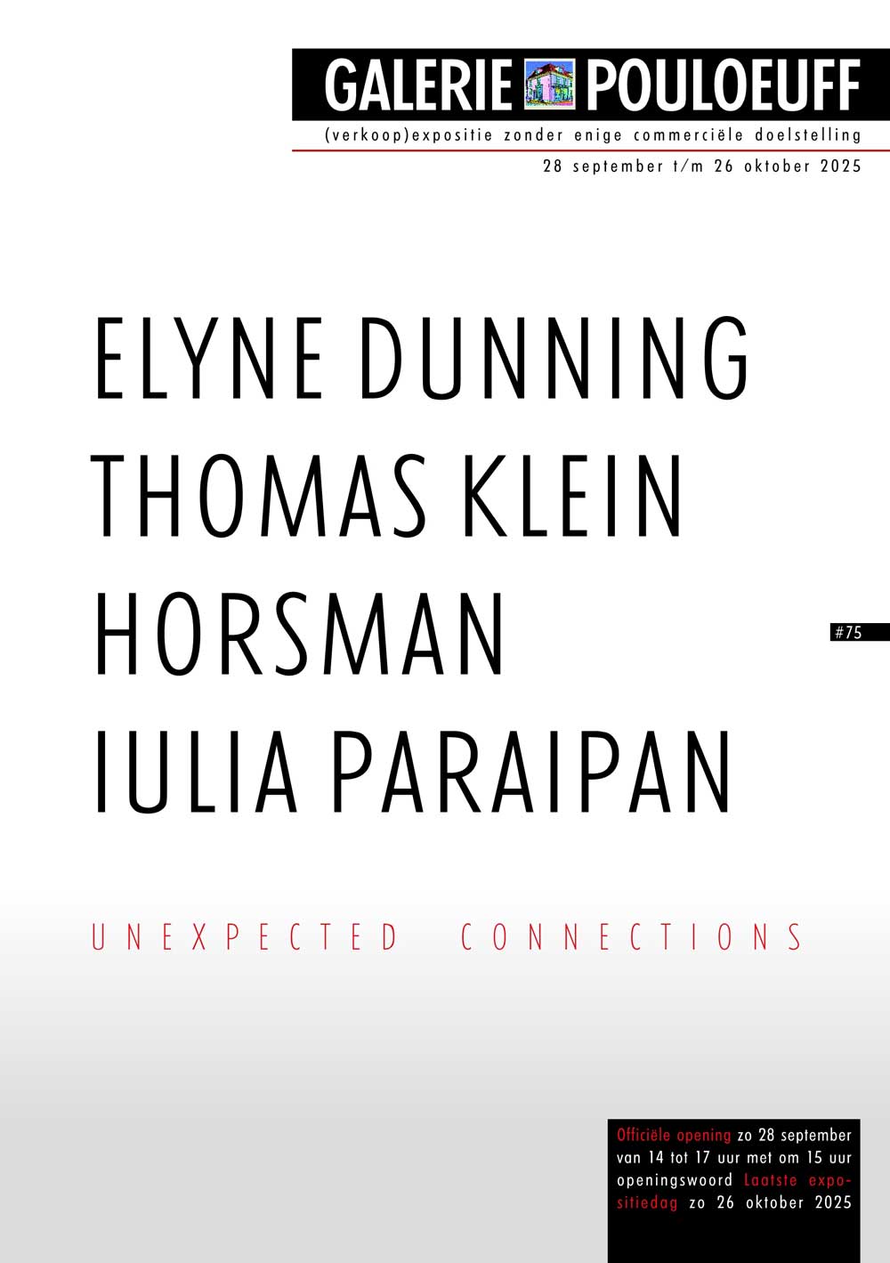 Expositie flyer Unexspected Connections