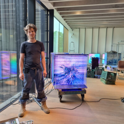 Jop Vissers bij 'Lost in the cloud' (Foto: Robin Meyer)